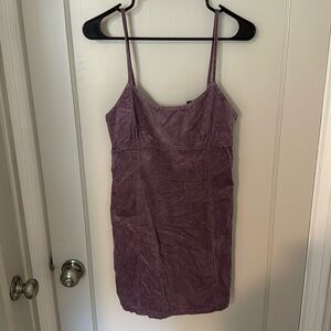 Purple corduroy, mini dress